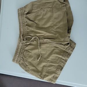 Army Green Linen Shorts